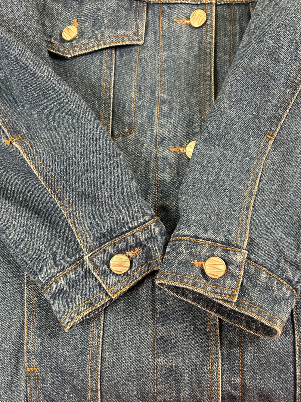 VTG Y2K Crazy Cool Denim Jean Jacket Korean Graphic Patchwork Retro Mall Goth L - Picture 6 of 16